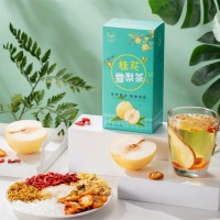 桂花雪梨茶 批發(fā)花果茶果干手工組合型茶包 菊花雪梨枸杞水果茶