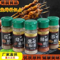 批發(fā)瓶裝美味調(diào)味料戶外燒烤撒料五連裝家用孜然粉黑胡椒粉辣椒粉